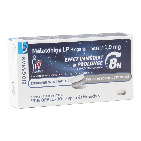Biogaran melatonine lp 1,9mg cp 30