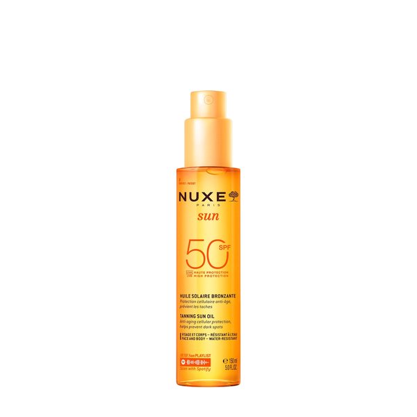 Huile Solaire Bronzante Haute Protection SPF50 visage et corps — 200 ml