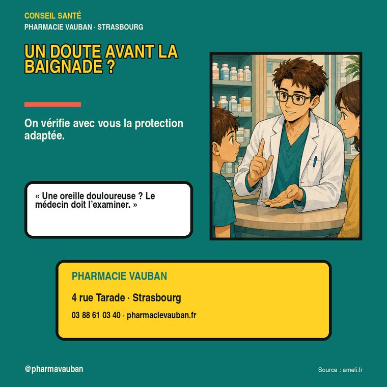 L'otite du baigneur : pourquoi elle arrive après la piscine, et le geste qui l'aggrave sans qu'on le sache. — image 8 sur 8